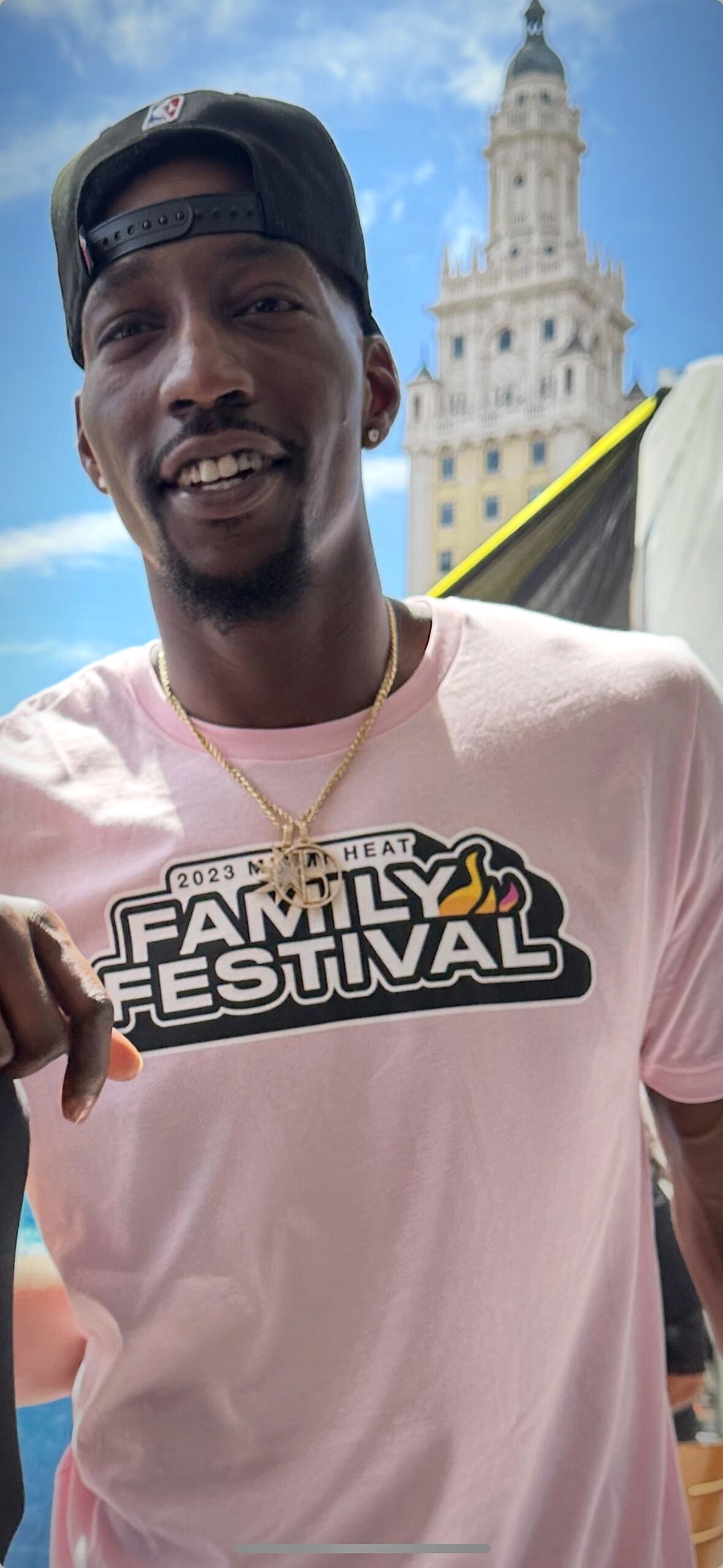 Bam Adebayo at the Miami Heat Family Festival in March 2023