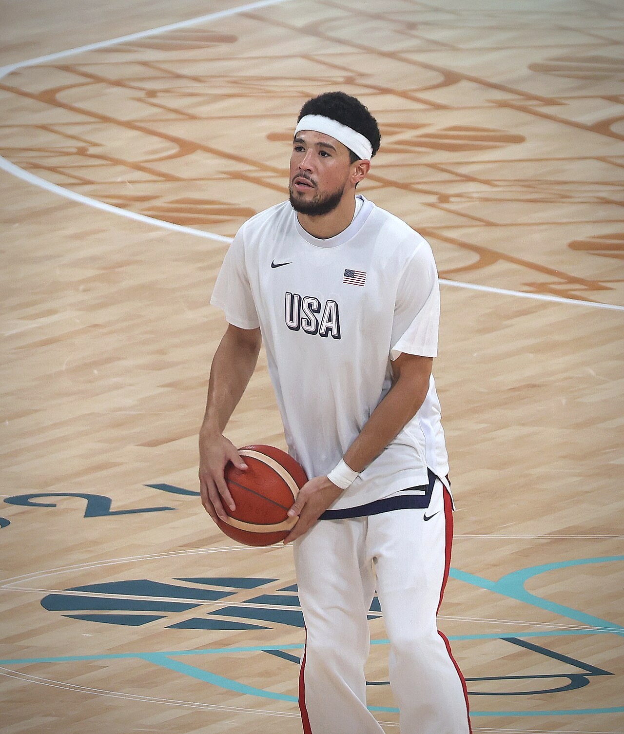 Devin Booker representing Team USA at the 2024 Paris Olympic Games