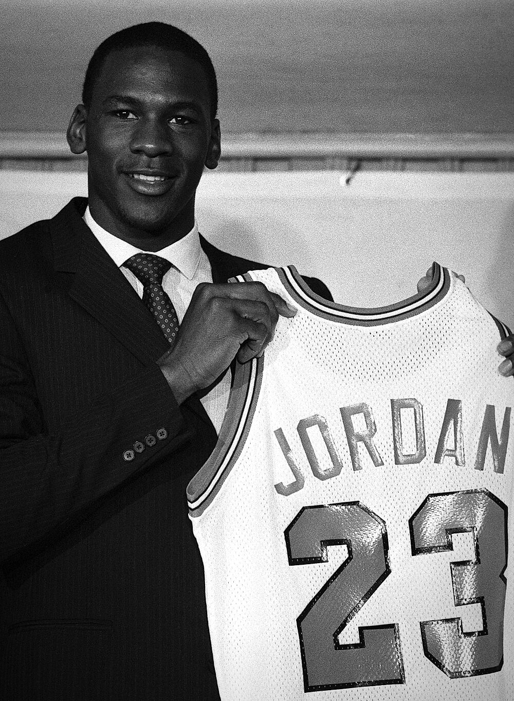 Editorial tile: Michael Jordan, #23, Chicago Bulls, six championships