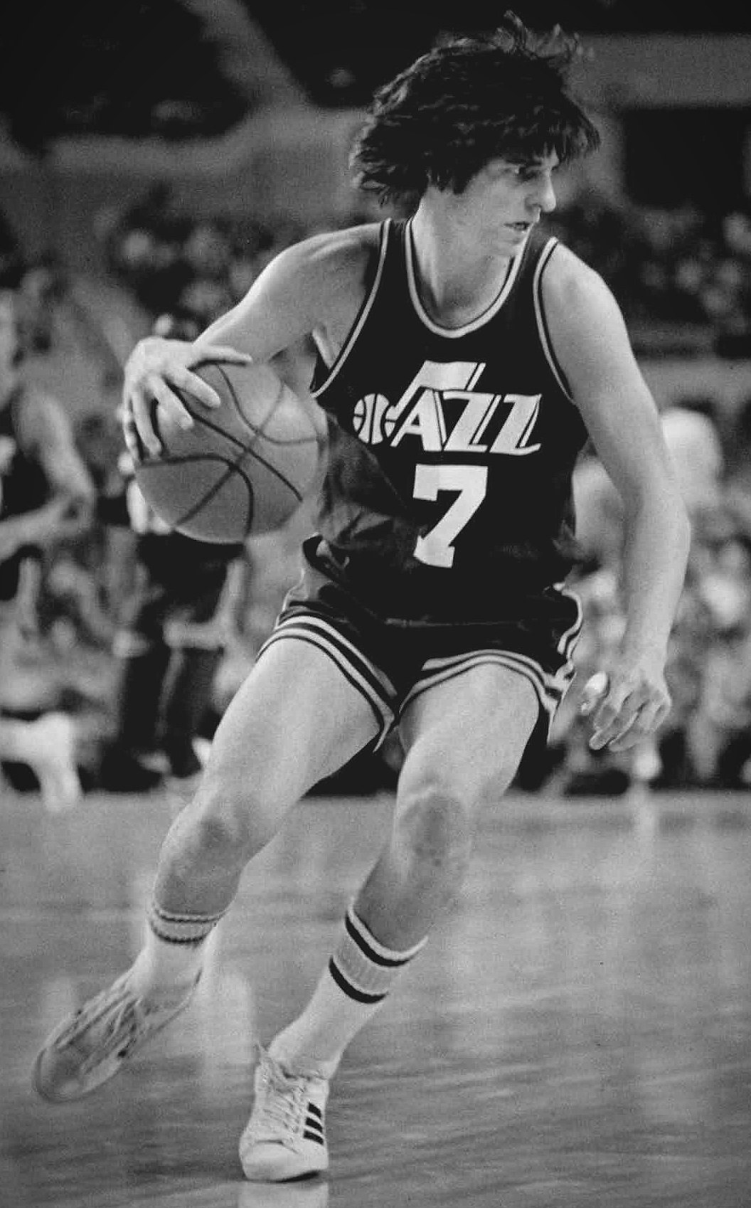 Pete Maravich in 1977 with the New Orleans Jazz