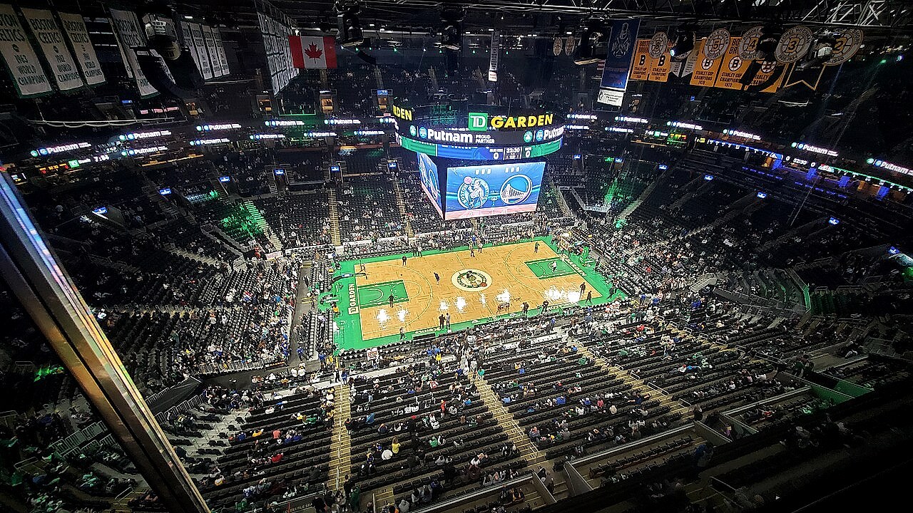 TD Garden in Boston during a Celtics home game